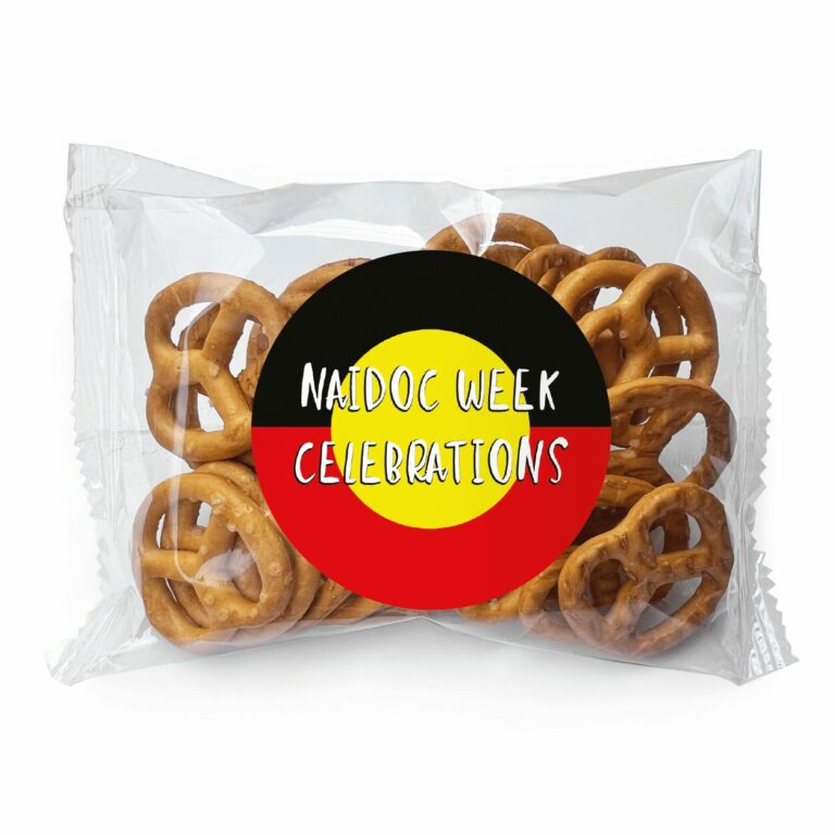 NAIDOC Week Celebration Aboriginal Flag Custom Pretzel Bags