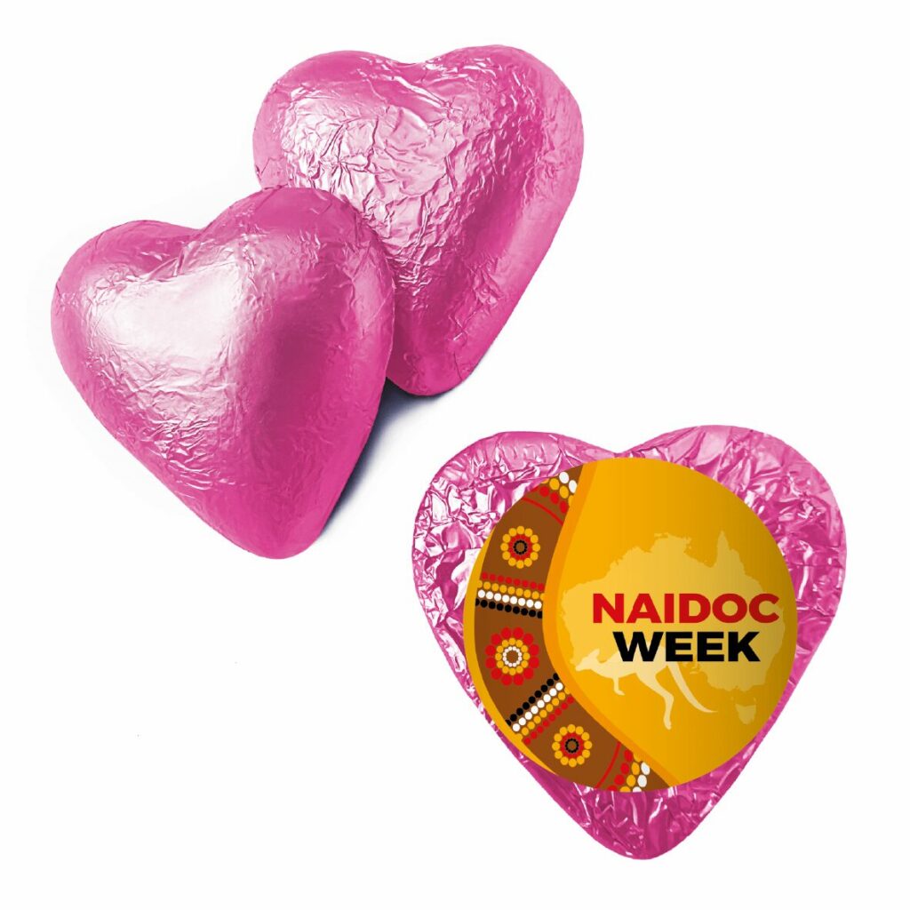 NAIDOC WEEK BOOMERANG CHOCOLATE hearts