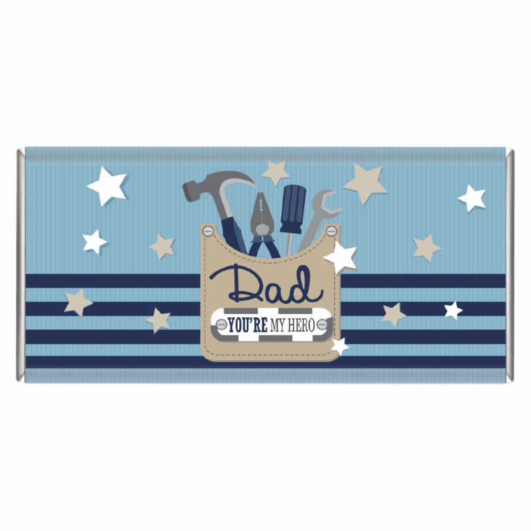 Fathers Day Tools Theme Custom Chocolate Bars