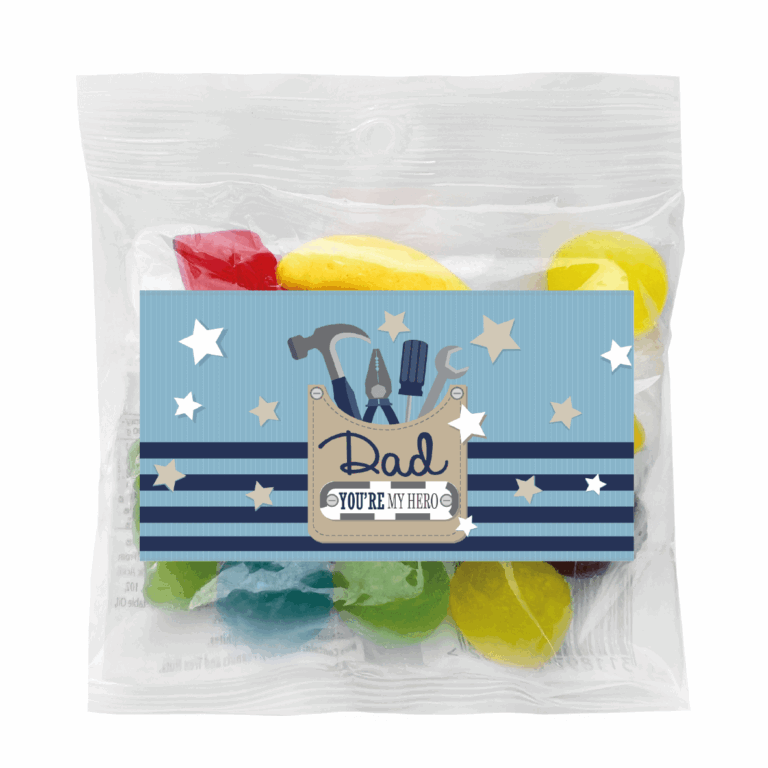 Fathers Day Tools Theme Personalised Party Lolly Bags