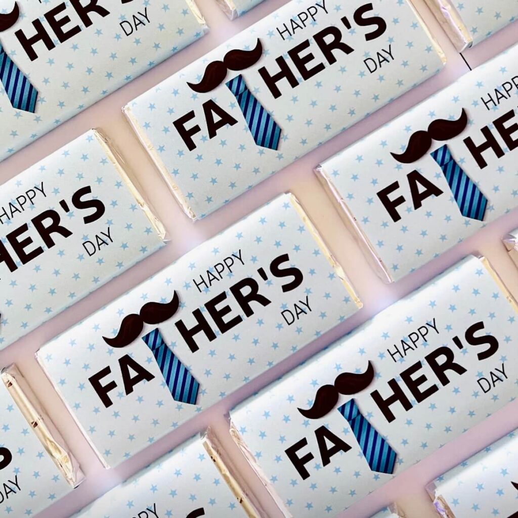 fathers day tie chocolate bars