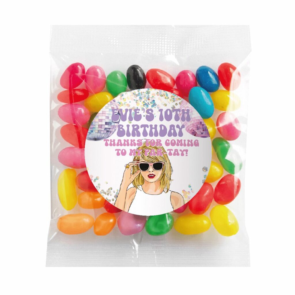 swiftie party personalised jelly bean favors