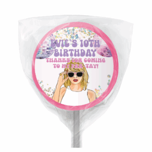 swiftie party personalised lollipops