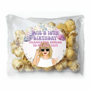 swiftie party personalised popcorn favours