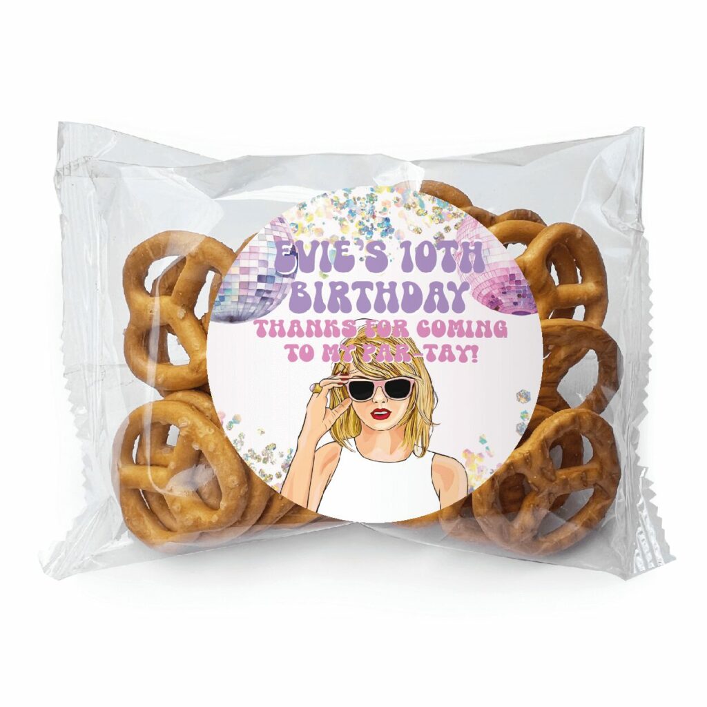 swiftie party personalised pretzels