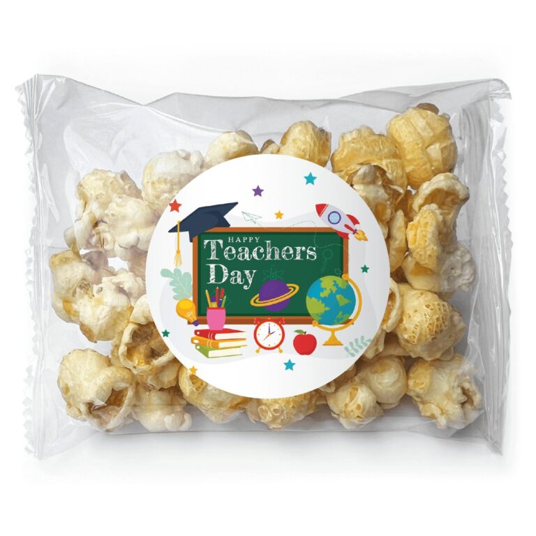 Bright Fun Teachers Day Personalised Popcorn Bags