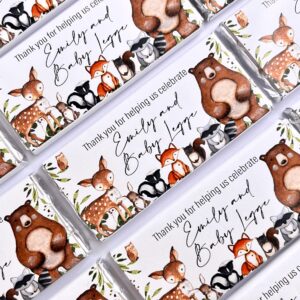 woodlands theme chocolate bar favours