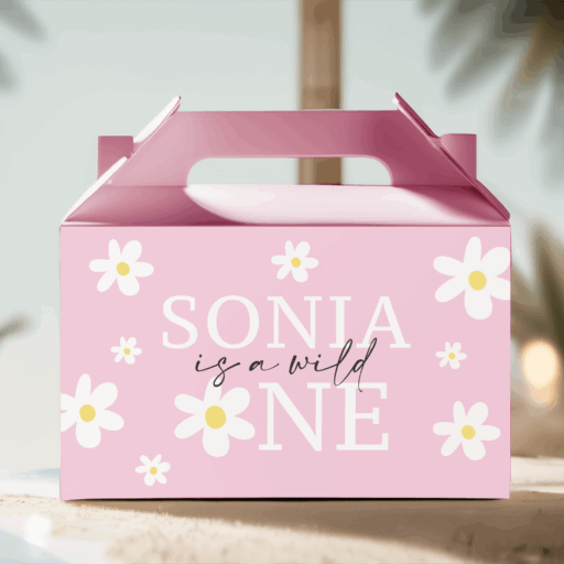 build your own daisy theme party lolly box packs pink