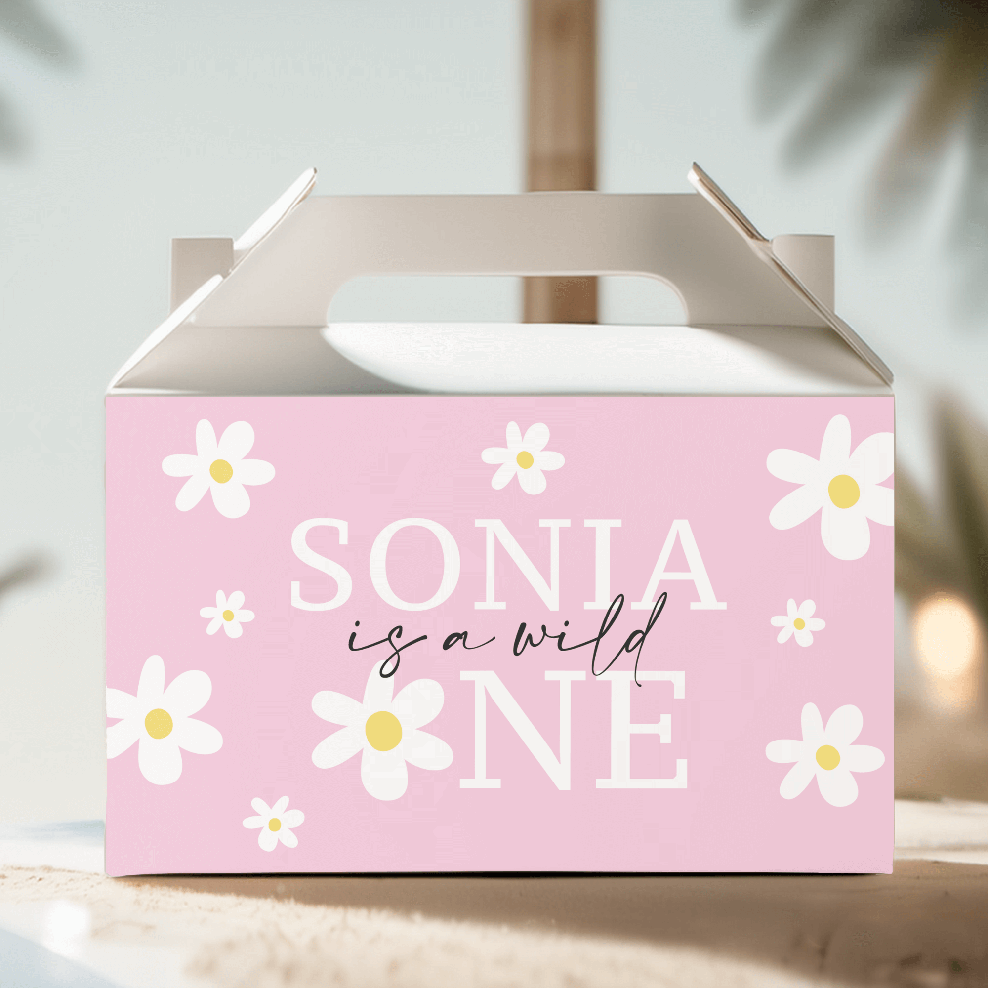 build your own daisy theme party lolly box packs white