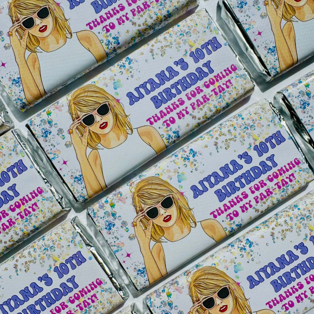 taylor swift party chocolate bar