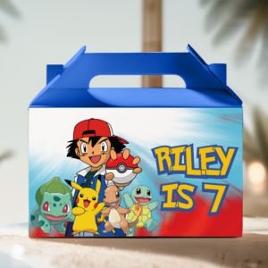 build your own custom designed party lolly box packs pokemon blue