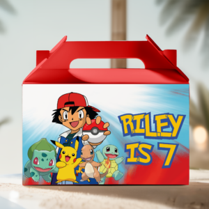 build your own custom designed party lolly box packs pokemon red