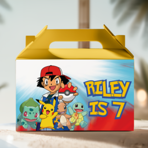 build your own custom designed party lolly box packs pokemon yellow