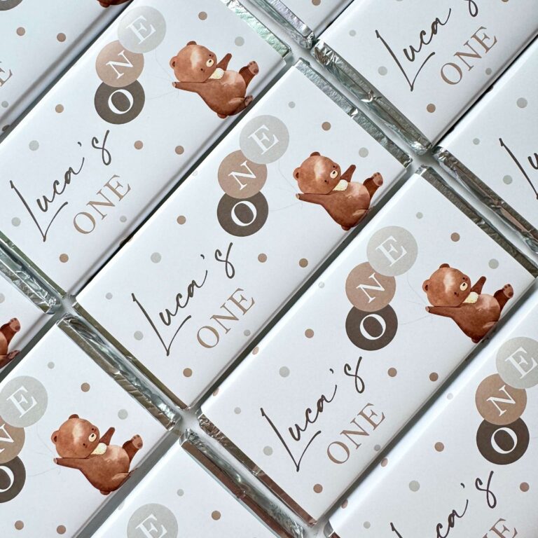 Bear & Balloons Personalised Chocolate Bars