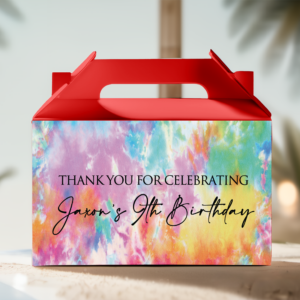 build your own tie dye theme party packs red