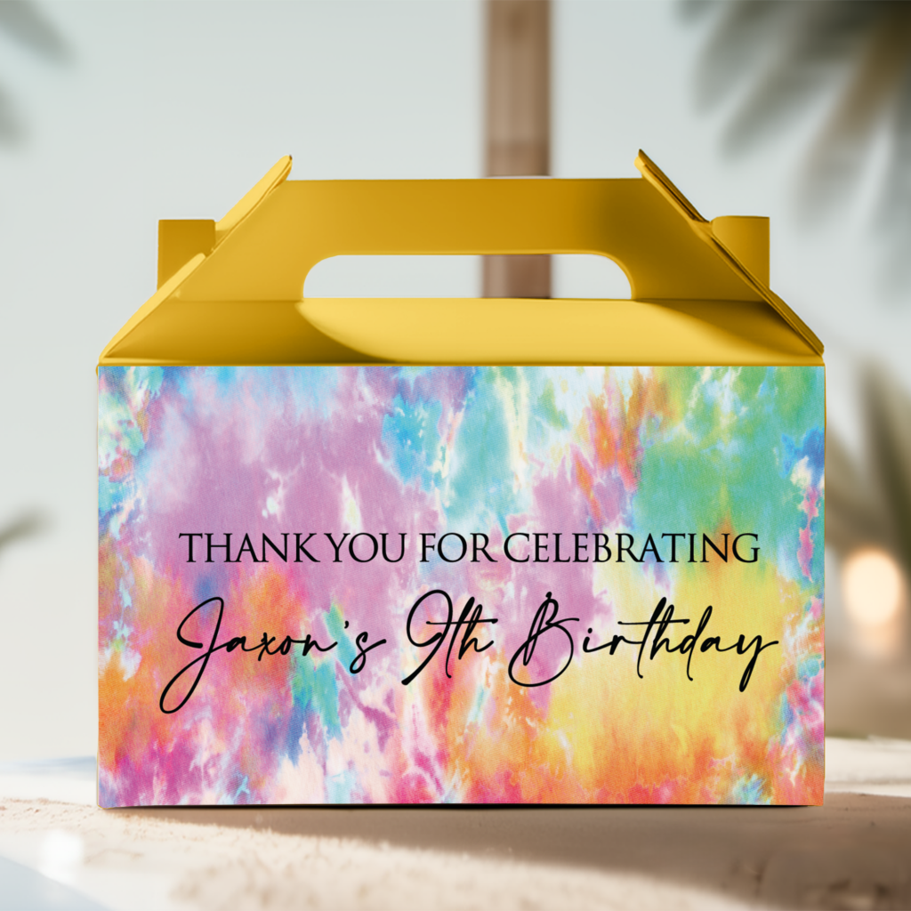 build your own tie dye theme party packs yellow