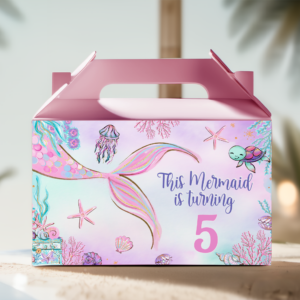 build your own mermaid party lolly box pack pink