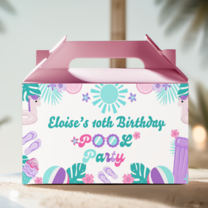 build your own pool party theme party lolly box packs pink