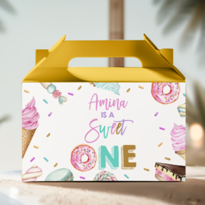 build your own sweet one theme party lolly box packs yellow