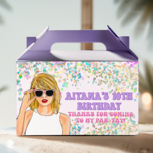 swiftie party lolly box purple