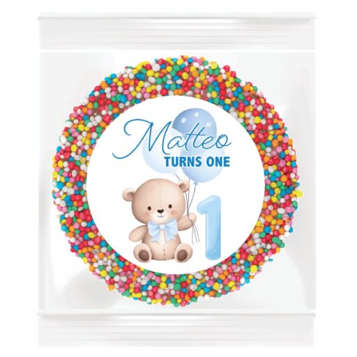 Blue Teddy Bear Birthday Giant Freckle Favours