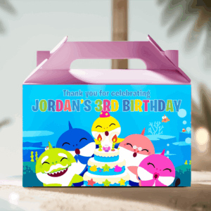 build your own baby shark theme party lolly box packs pink