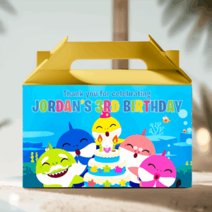 build your own baby shark theme party lolly box packs yellow