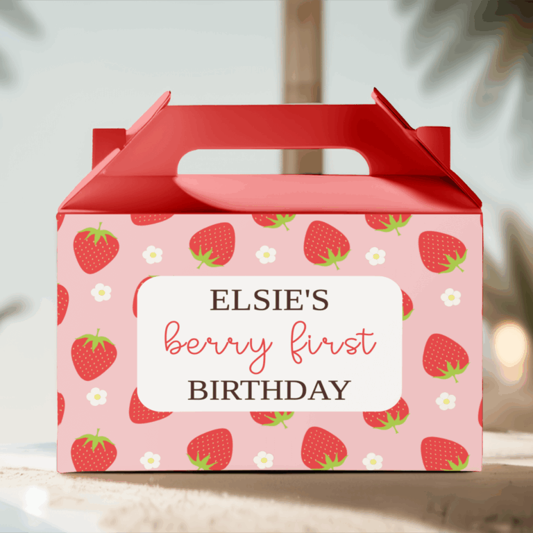 Build Your Own Strawberry Theme Party Lolly Box Packs