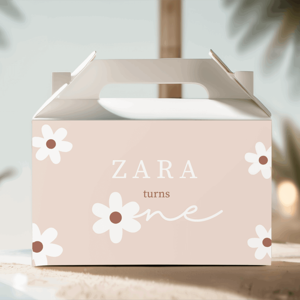 build your own boho daisy theme party lolly box pack