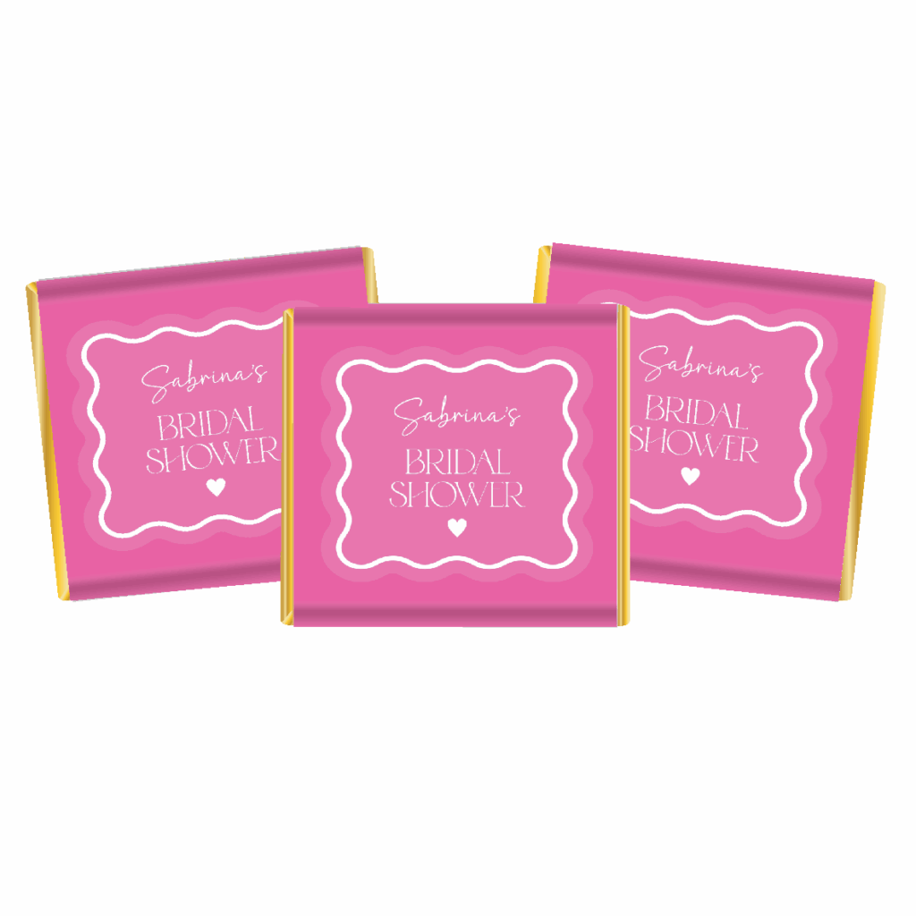 hot pink petite chocolates gold foil