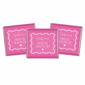 hot pink petite chocolates silver foil